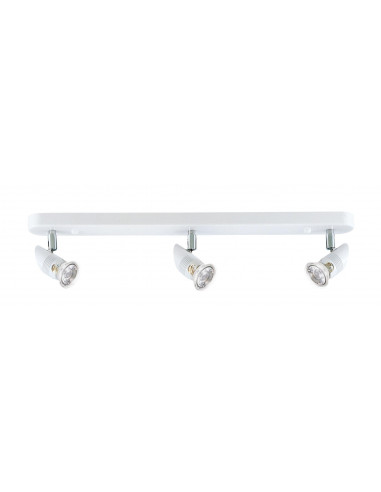 COMETE B3 Plaf./Appl.Mur 3 spots GU10, blanc, a/lpes LED 6W 3000K 500lm incl ARIC 0442