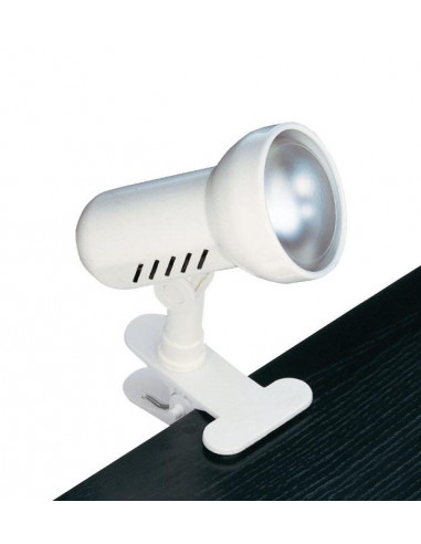 REMORA Spot à pince E27 100W max, orientable, blanc, lampe non incl. ARIC 0691