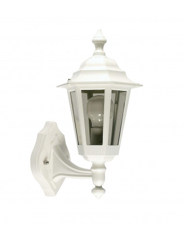 NIZA Applique Mur Ext. IP43 IK02, blanc, E27 60W max., lampe non incl. ARIC 1934