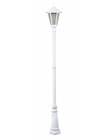 MONACO Lant.+Mat IP43 IK02, blanc, E27 100W max., lampe non incl., haut.2,49m ARIC 3066