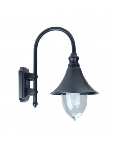 LAMPARO Applique Mur Ext. IP44 IK07, noir, E27 100W max., lampe non incl. ARIC 3081