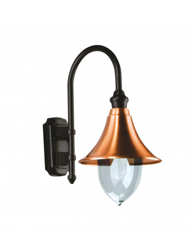 LAMPARO Applique Mur Ext. IP44 IK07, cuivr-noir, E27 100W max. lampe non incl ARIC 3083