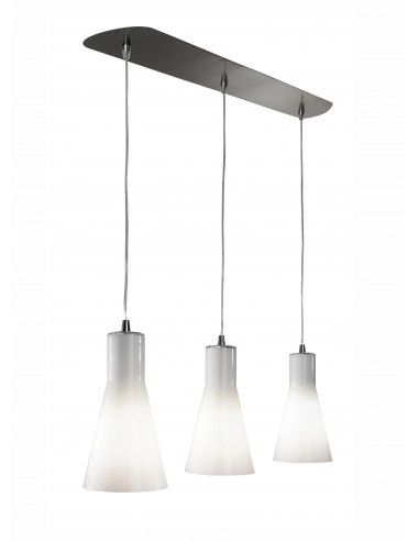 DIANA 140 Suspension triple E27, Ø140mm, verre opale, lampe non incl. ARIC 4178