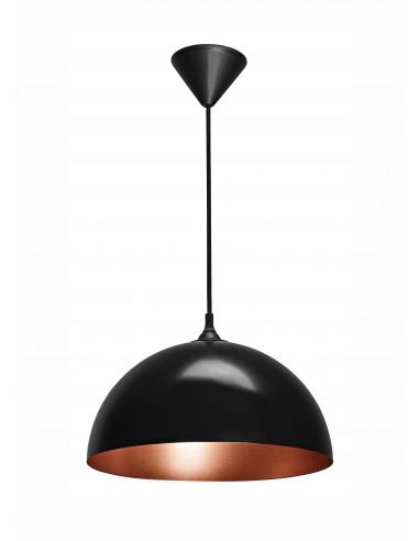 COMO Suspension E27 60W max, Ø335mm, acier noir/int.cuivré, lampe non incl. ARIC 4210