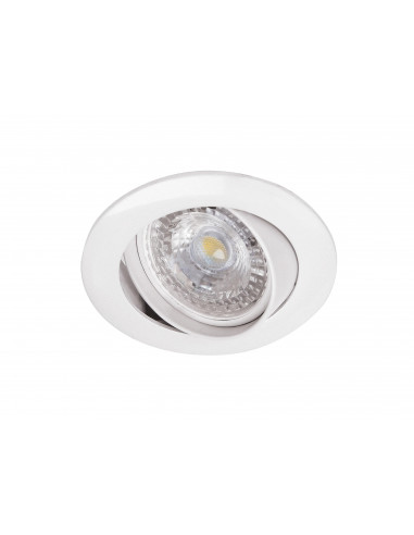 GALAXY Encastré GU10, rond, basculant, blanc, lampe non incl.,conx°s/outil ARIC 4890