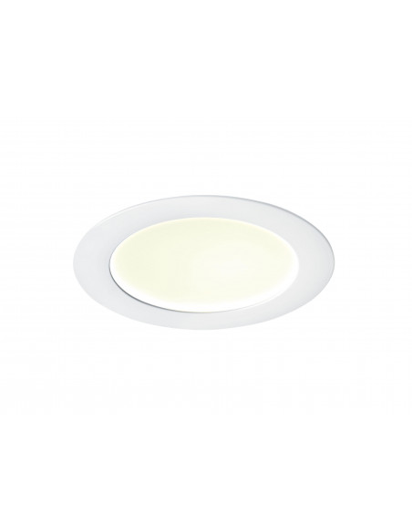 FLAT LED Downlight plat, rond, fixe, blanc, 110°, LED intég. 20W 3000K 1550lm ARIC 50105