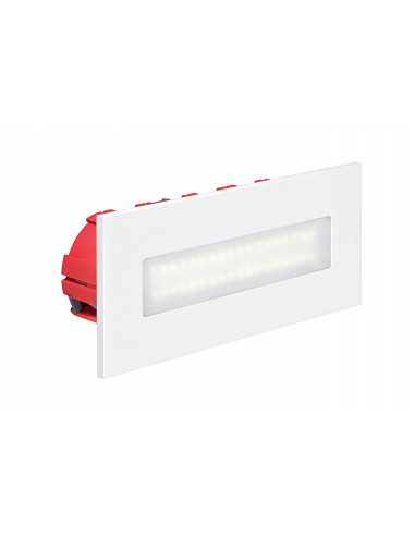 BALIZ 3 Encastré Mur rectang., fixe, blanc, LED intég. 2,76W 2400K 156lm ARIC 50265