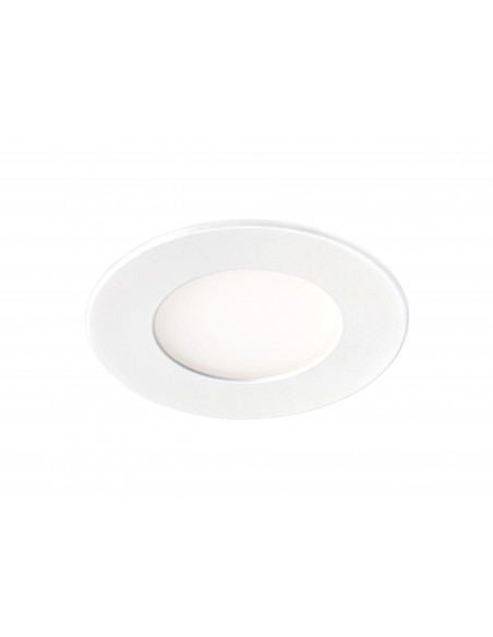 FLAT LED Encastré plat rond fixe blanc 110° LED intégré 5W 4000K 320lm ARIC 50359
