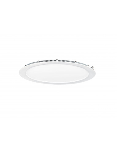 FLAT LED-Downlight plat rond fixe blanc 110° LED intég 30W 4000K 2500lm dimmable ARIC 50380