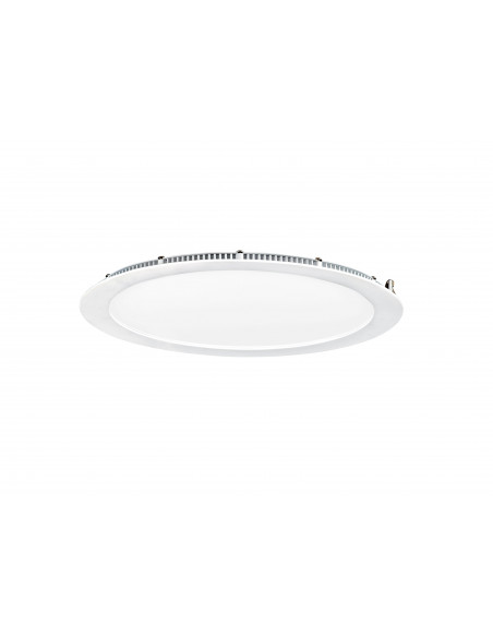 FLAT LED-Downlight plat rond fixe blanc 110° LED intég 30W 4000K 2500lm dimmable ARIC 50380
