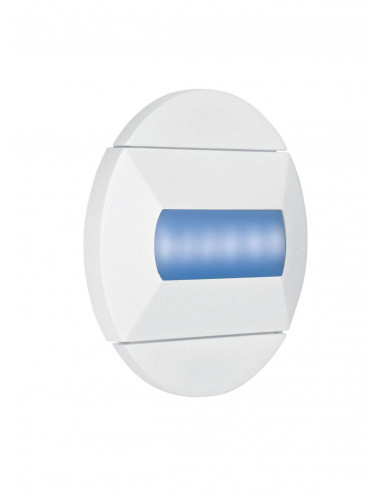 BALIZ Encastré Mur rond, fixe, blanc, LED intég. 0,46W bleu ARIC 50412