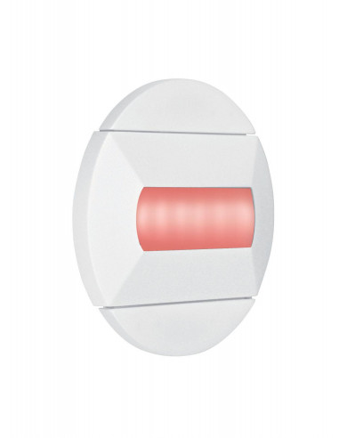 BALIZ Encastré Mur rond, fixe, blanc, LED intég. 0,46W rouge ARIC 50413