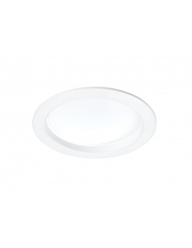 Spot encastré P10 Downlight IP20/65 rond Ø105mm fixe blanc 90° LED intégrée 10W 3000K 800lm ARIC 50538