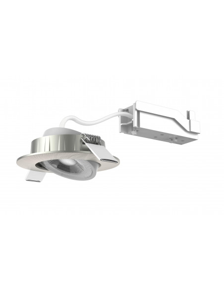 Spot MI6 Encastré LED intégrée 5 Watts 4000K 520lm alu nickel UGR22 connexion sans outil ARIC 50622