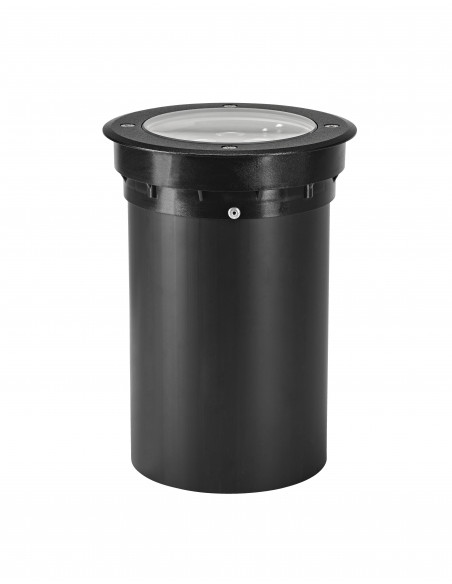 TECNISOL 150 Enc.Sol Ext. IP67 IK10, rond, noir, LED 12W 45° 4000K 800lm ARIC 50663