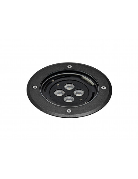 TECNISOL 150 Enc.Sol Ext. IP67 IK10, rond, noir, LED 12W 45° 4000K 800lm ARIC 50663