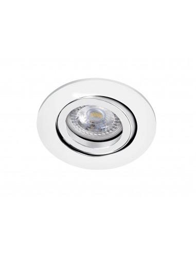 TIPO R Encastré GU10, rond, orientable, blanc, a/lpe LED 7W 3000K 650lm incl. ARIC 51005