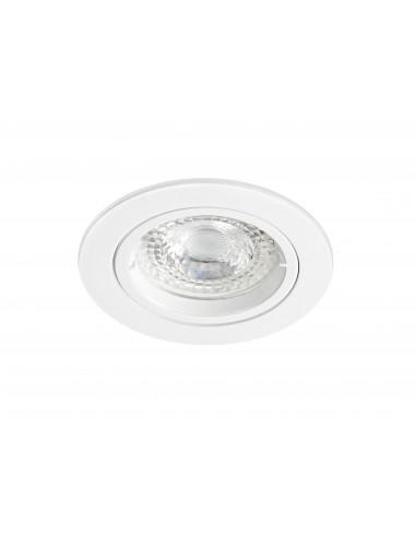 SPEED 50 Enc.GU10, IP20, rond, fixe, blanc, lpe LED 6W 3000K 470lm incl. ARIC 51168