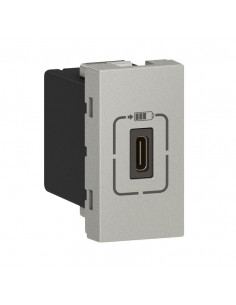 CHARGEUR 1 MODULE 1 USB C 1.5A 7.5W ALU LEGRAND 079389