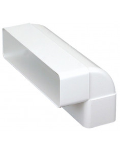 Cv 55 X 220 Coude Vertical 90° Rectangulaire Plastique Rigide Section 55 X 220 ATLANTIC 460009 2