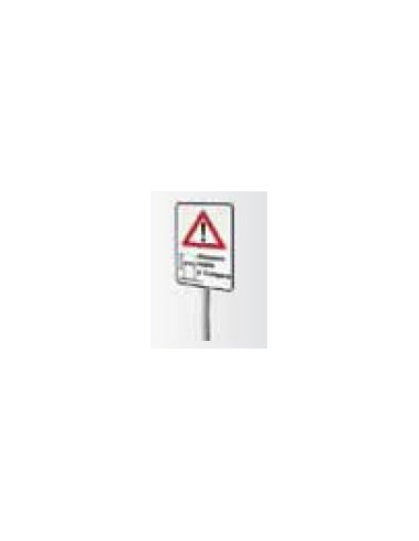 Panneau de signalisation "DANGER BORNE ESCAMOTABLE AUTOMATIQUE" FADINI 3220L