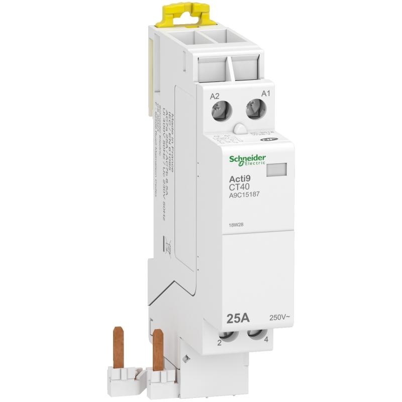 Acti9 iDT40 CT contacteur raccordement rapide 25A 2P contact 2F 230V SCHNEIDER A9C15187
