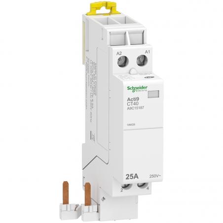 Acti9 iDT40 CT contacteur raccordement rapide 25A 2P contact 2F 230V SCHNEIDER A9C15187