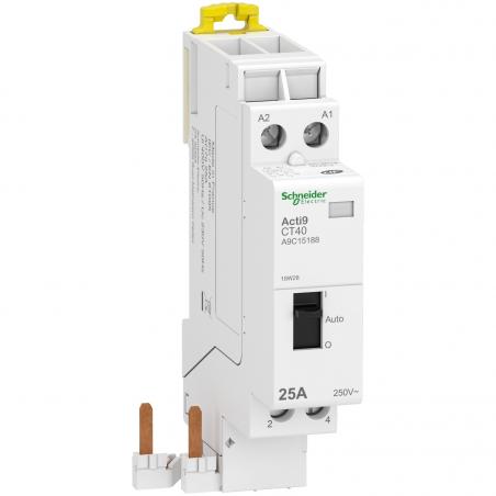 Acti9 iDT40 CT contacteur à selecteur raccord rapid 25A 2P contact 2F 230V SCHNEIDER A9C15188