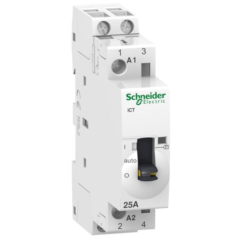 Acti9 iCT contacteur à commande manuelle 25A 2NO 24VCA 50Hz SCHNEIDER A9C21132