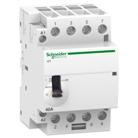 Acti9 iCT contacteur à commande manuelle 40A 4NO 24VCA 50Hz SCHNEIDER A9C21144