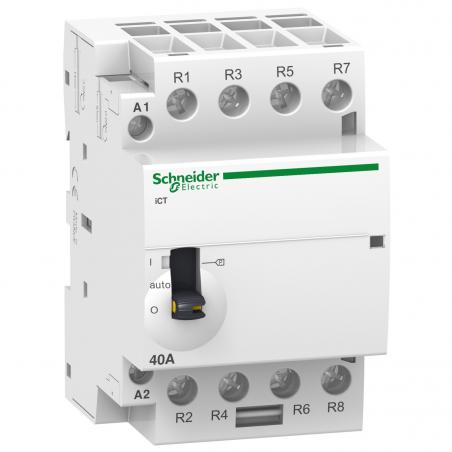 Acti9 iCT contacteur à commande manuelle 63A 4NO 24VCA 50Hz SCHNEIDER A9C21164