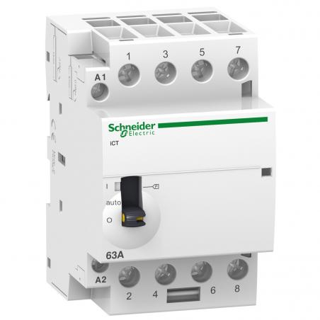 Acti9 iCT contacteur à commande manuelle 63A 4NO 24VCA 50Hz SCHNEIDER A9C21164