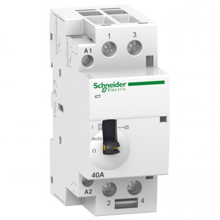 Acti9 iCT contacteur à commande manuelle 40A 2NO 220...240VCA 50Hz SCHNEIDER A9C21842