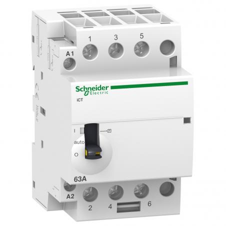 Acti9 iCT contacteur à commande manuelle 40A 3NO 230...240VCA 50Hz SCHNEIDER A9C21843