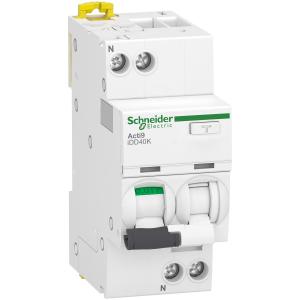 Acti9 iDD40K disjoncteur différentiel 1P+N C 16A 4500A/4,5A 30mA type AC SCHNEIDER A9DK1616