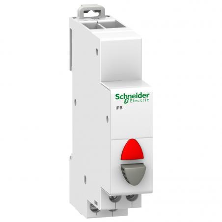 Acti9 iPB bouton-poussoir lumineux 1 NF gris + voyant rouge 12...48VCA/VCC SCHNEIDER A9E18039