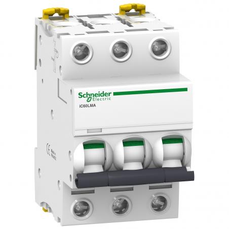 Acti9 iC60L disjoncteur à déclenchement instantané courbe MA 3 Pôles 16A SCHNEIDER A9F90316
