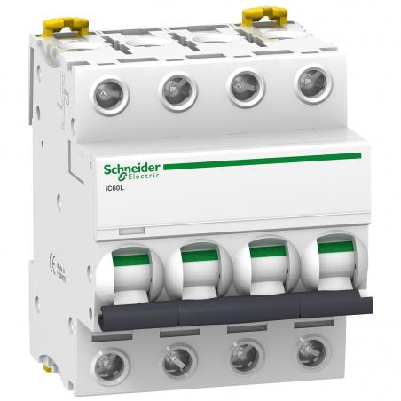 Disjoncteur Acti9 iC60L 4 Pôles 400V 20A courbe K 15KA SCHNEIDER A9F95420