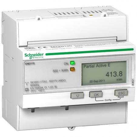 Acti9 iEM compteur d'énergie tri 63A impulsions MID SCHNEIDER A9MEM3110