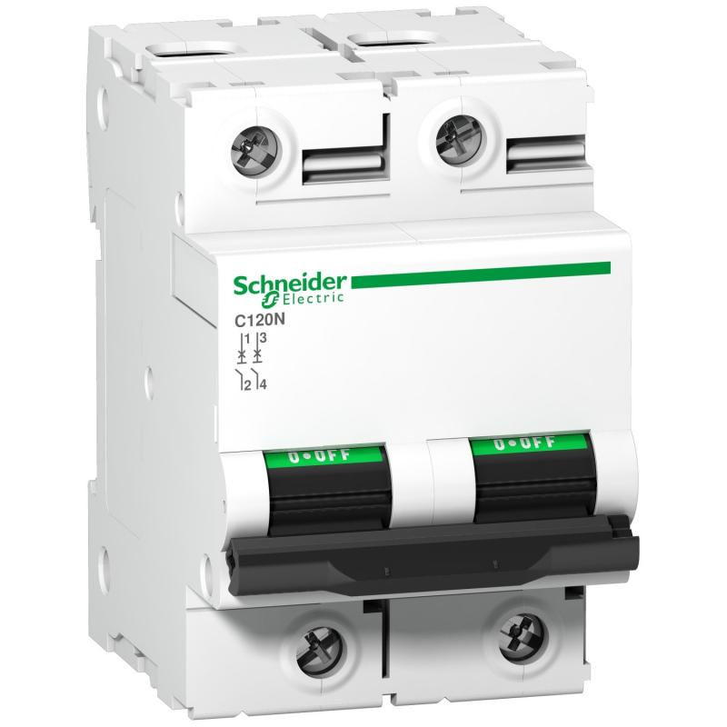 Disjoncteur C120N 2 Pôles 63A courbe C 10 kA SCHNEIDER A9N18360