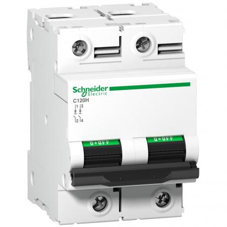 Disjoncteur C120H 2 Pôles 125 A courbe C 15 kA SCHNEIDER A9N18459