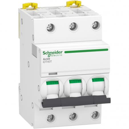 Acti9 iDT40T disjoncteur modulaire 3P 40A courbe C 4500A/6kA SCHNEIDER A9P22340