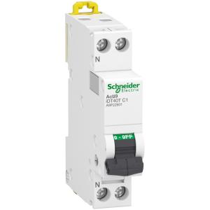Acti9 iDT40T disjoncteur modulaire 1P+N 1A courbe C 4500A/6kA SCHNEIDER A9P22601 2