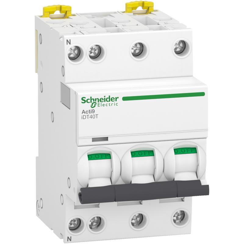 Acti9 iDT40T disjoncteur modulaire 3P+N 16A courbe C 4500A/6kA SCHNEIDER A9P22716