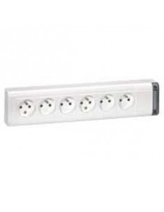 Multiprise 6 prises avec terre longueur 343mm fixation au mur,mobile ou moulure à cabler sans cordon LEGRAND 050611 2