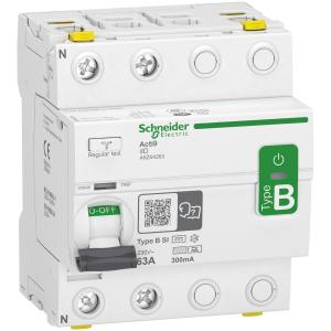 Interrupteur différentiel Acti9 iID 2 Pôles 63A 300mA type B SI 400V SCHNEIDER A9Z64263
