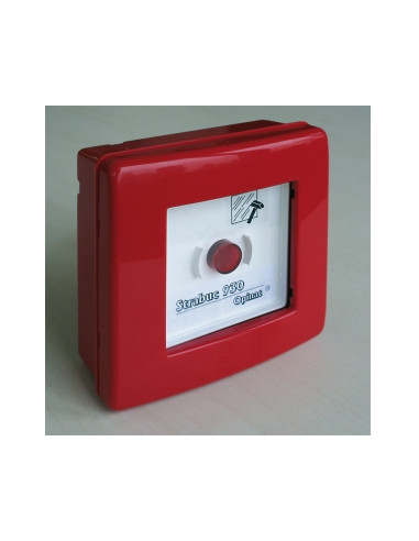 Dispositif d'arrêt d'urgence à BRIS DE GLACE avec poussoir rouge NO/NF FADINI 9331L
