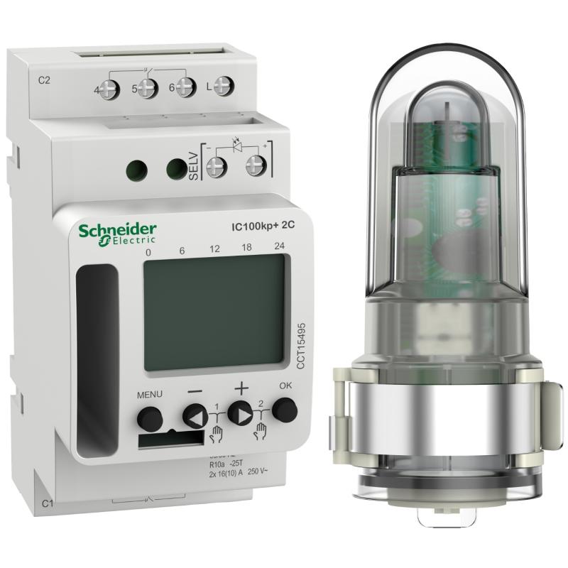 Acti9 IC100kp+ interrupteur crépusculaire programmable 2 canal smart SCHNEIDER CCT15495