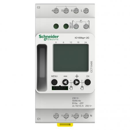 Acti9 IC100kp+ interrupteur crépusculaire programmable 2 canal smart SCHNEIDER CCT15495