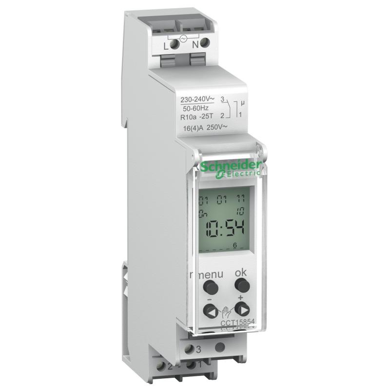 Acti9 IHP Inter horaire compact 1 canal 24h/7j réserve marche 56 commutat SCHNEIDER CCT15854